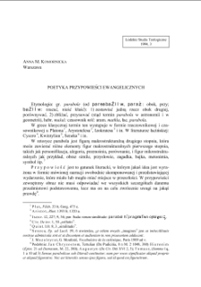 POETYKA PRZYPOWIEŚCI EWANGELICZNYCH