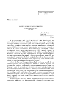 DROGĄ KU PRAWDZIE I MIŁOŚCI. STEFANIA SKWARCZYŃSKA(1902–1988)