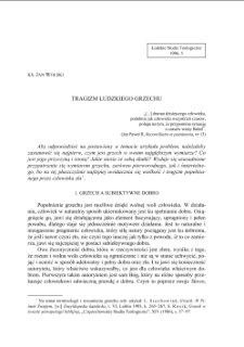 TRAGIZM LUDZKIEGO GRZECHU