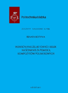 Wzmacnianie żelbetowych belek na ścianie za pomocą kompozyt&oacute;w polimerowych