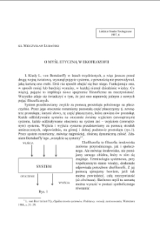 O MYŚL ETYCZNĄ W EKOFILOZOFII