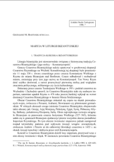 MARYJA W LITURGII BIZANTYJSKIEJ