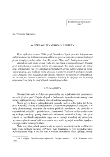 W SPRAWIE WYMOWNEJ ANKIETY