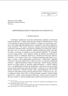 ODPOWIEDZIALNOŚĆ W BADANIACH NAUKOWYCH