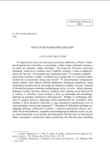 OKULTYZM NAMIASTKĄ RELIGII?