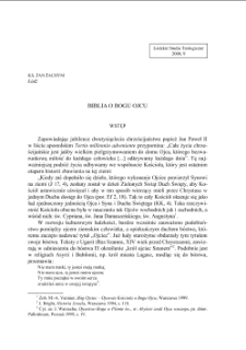 BIBLIA O BOGU OJCU