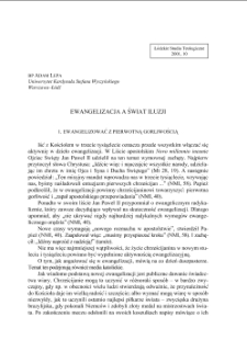 EWANGELIZACJA A ŚWIAT ILUZJI