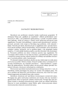 ZAUWAŻYĆ BEZROBOTNEGO