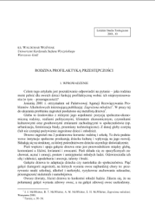 RODZINA PROFILAKTYKĄ PRZESTĘPCZOŚCI