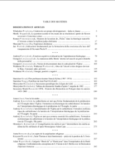 TABLE DES MATI&Egrave;RES 2002-2003