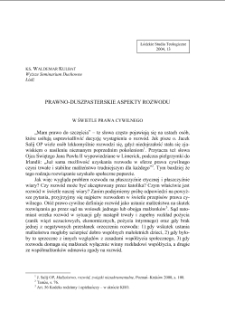 PRAWNO-DUSZPASTERSKIE ASPEKTY ROZWODU