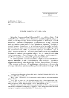 KSIĄDZ JAN CESARZ (1880–1942)