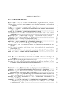 TABLE DES MATIÈRES 2004