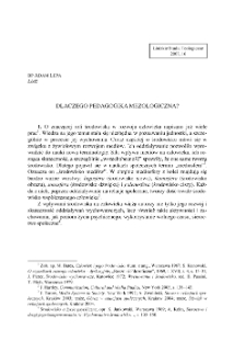DLACZEGO PEDAGOGIKA MEZOLOGICZNA?
