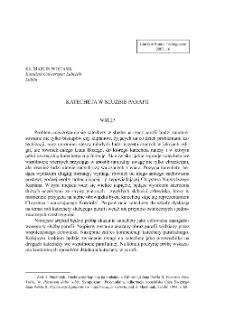 KATECHETA W SŁUŻBIE PARAFII