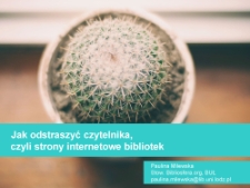Jak odstraszyć czytelnika, czyli strony internetowe bibliotek